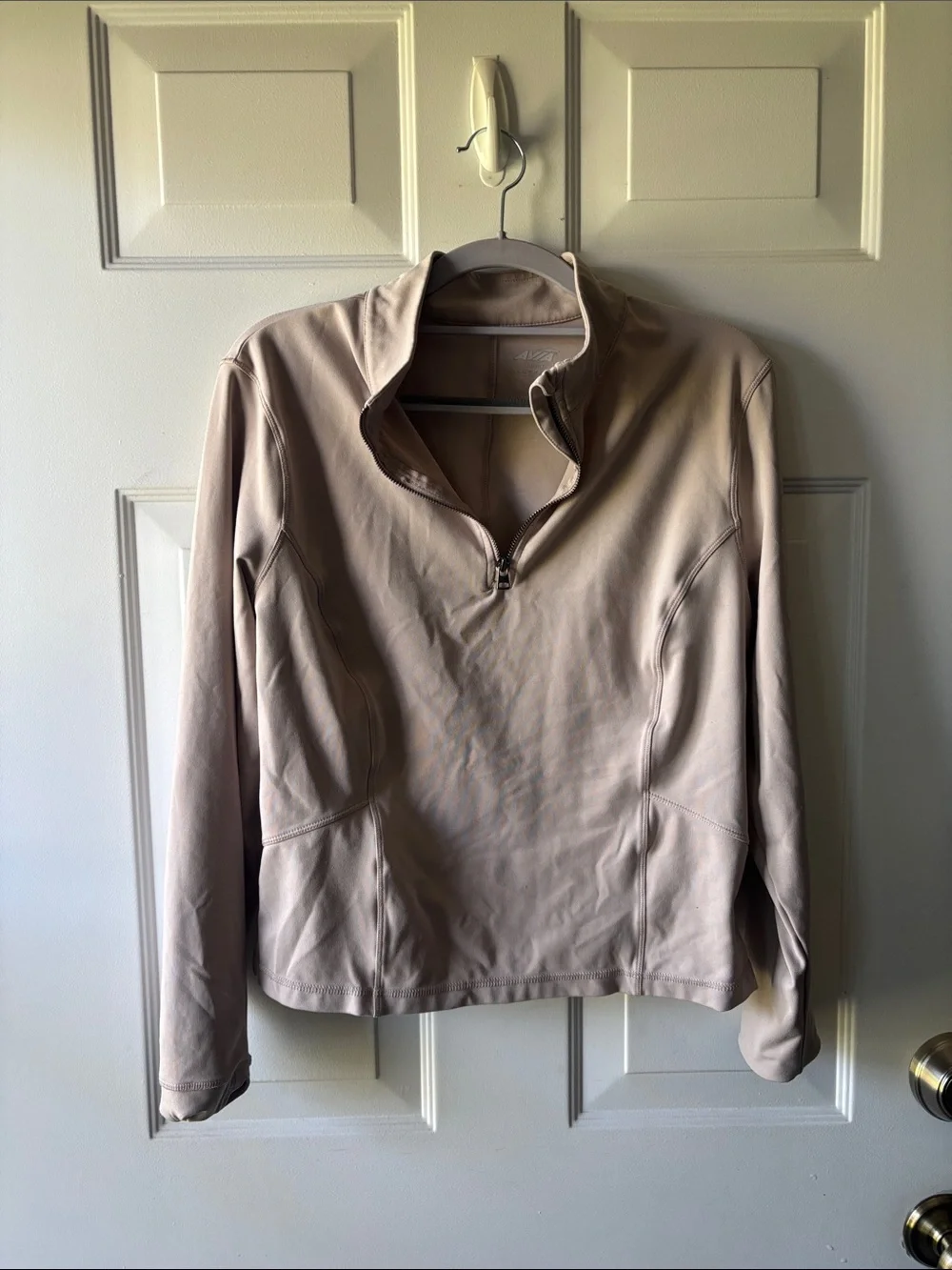 Avia Light Taupe Half-Zip Active Pullover